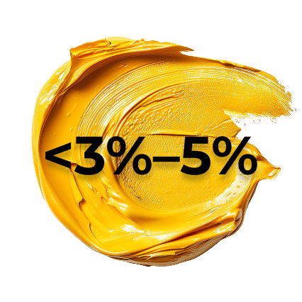 <3%–5%